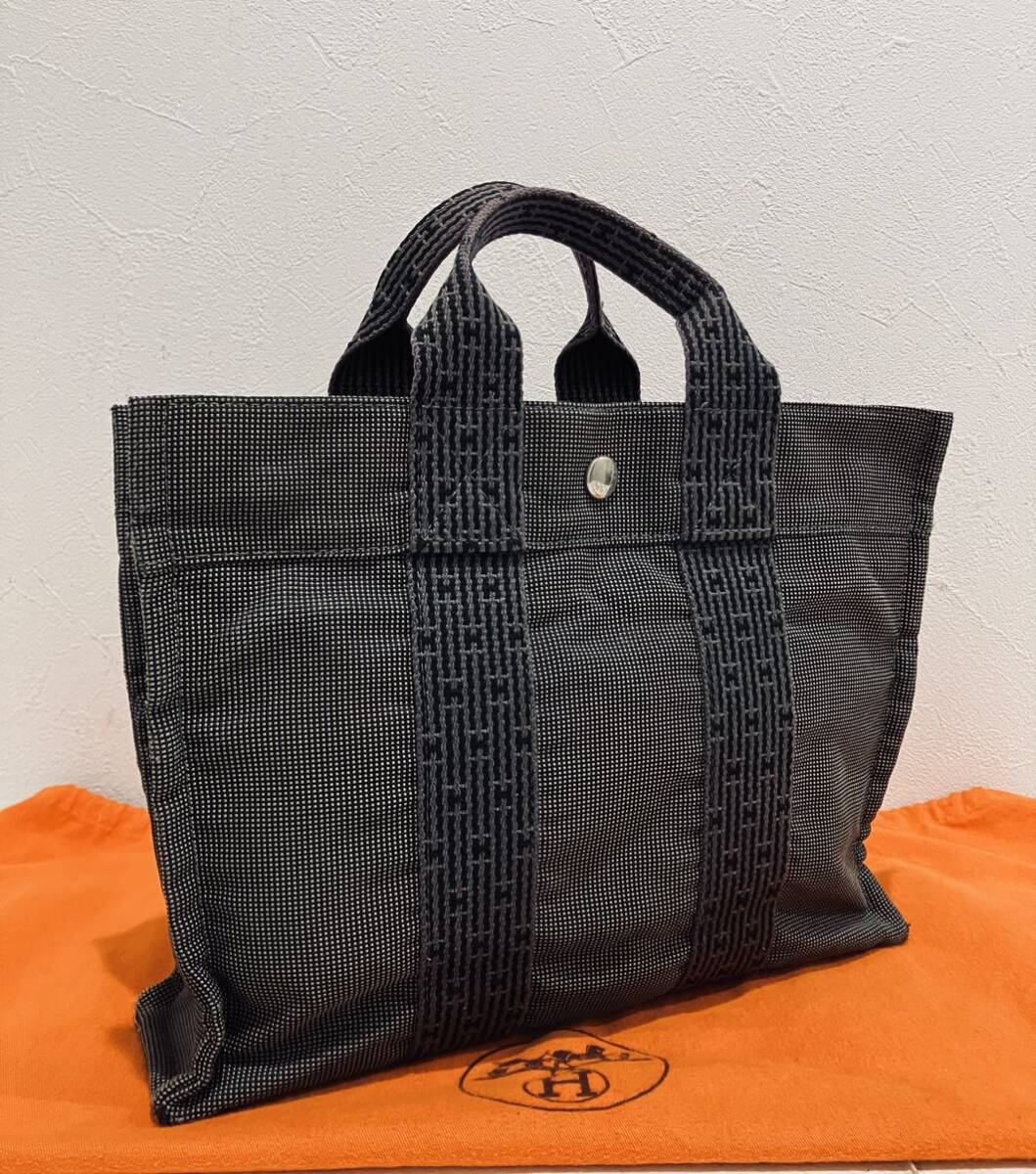 HERMES ★ 超美品 エルメス バッグ トートバッグ PM グレー ハンドバッグ エールラインの画像1