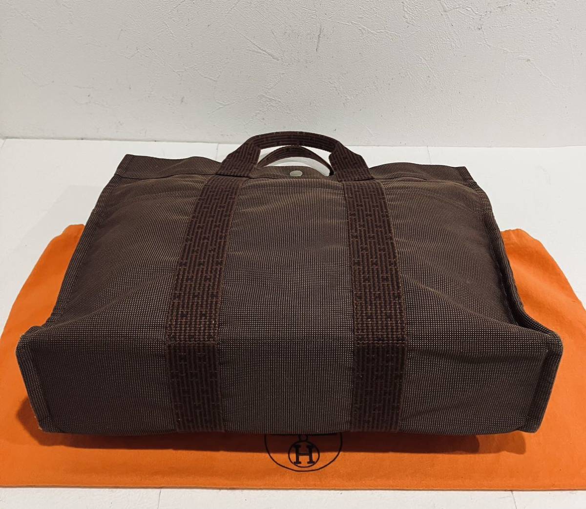 HERMES ★ 極上美品 エルメス バッグ エールライン トートバッグ トート バッグ MMの画像4