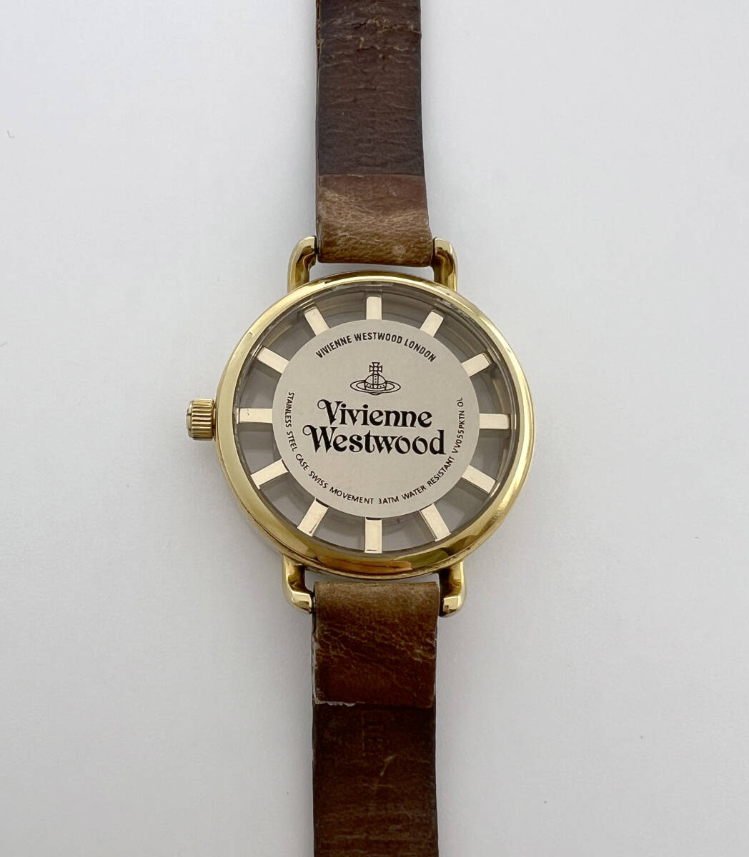 稼働中 Vivienne Westwood ヴィヴィアンウエストウッド スケルトン ピンク文字盤 VV055PKTN クォーツ レディース腕時計の画像7