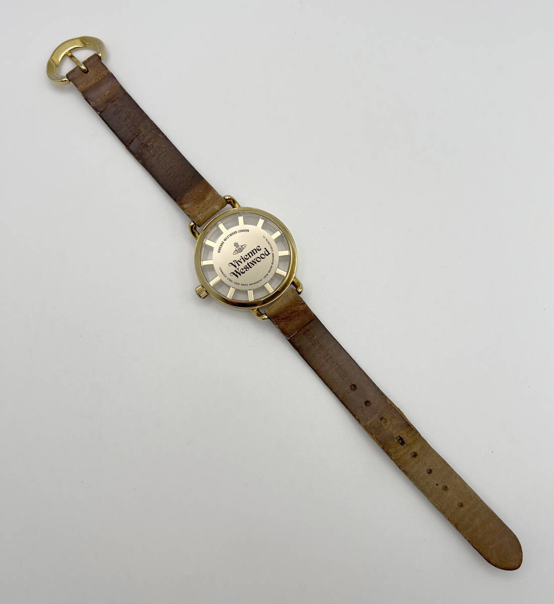 稼働中 Vivienne Westwood ヴィヴィアンウエストウッド スケルトン ピンク文字盤 VV055PKTN クォーツ レディース腕時計の画像8