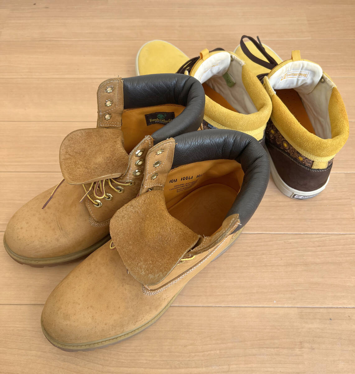 中古 Timberland ティンバーランド 2点セット イエローブーツ ローカットスニーカー 10M/11M表記_画像5