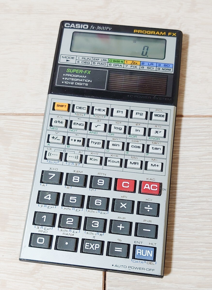 CASIO カシオ 電卓 ソーラー fx-3600Pv_画像1