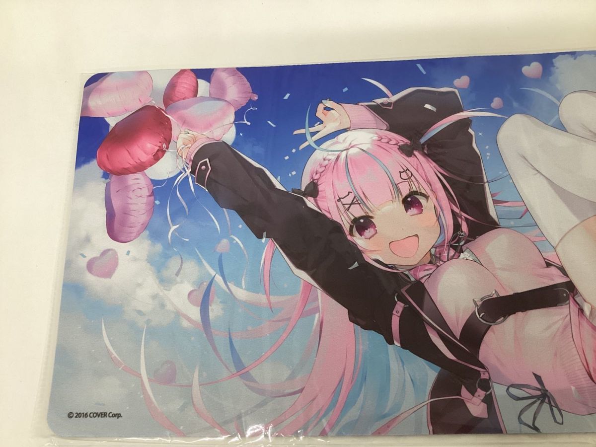 【現状】 VTuber ホロライブ 湊あくあ 誕生日記念グッズ 2022 ラバスト ラバーマット サーモボトル 計3点_画像4