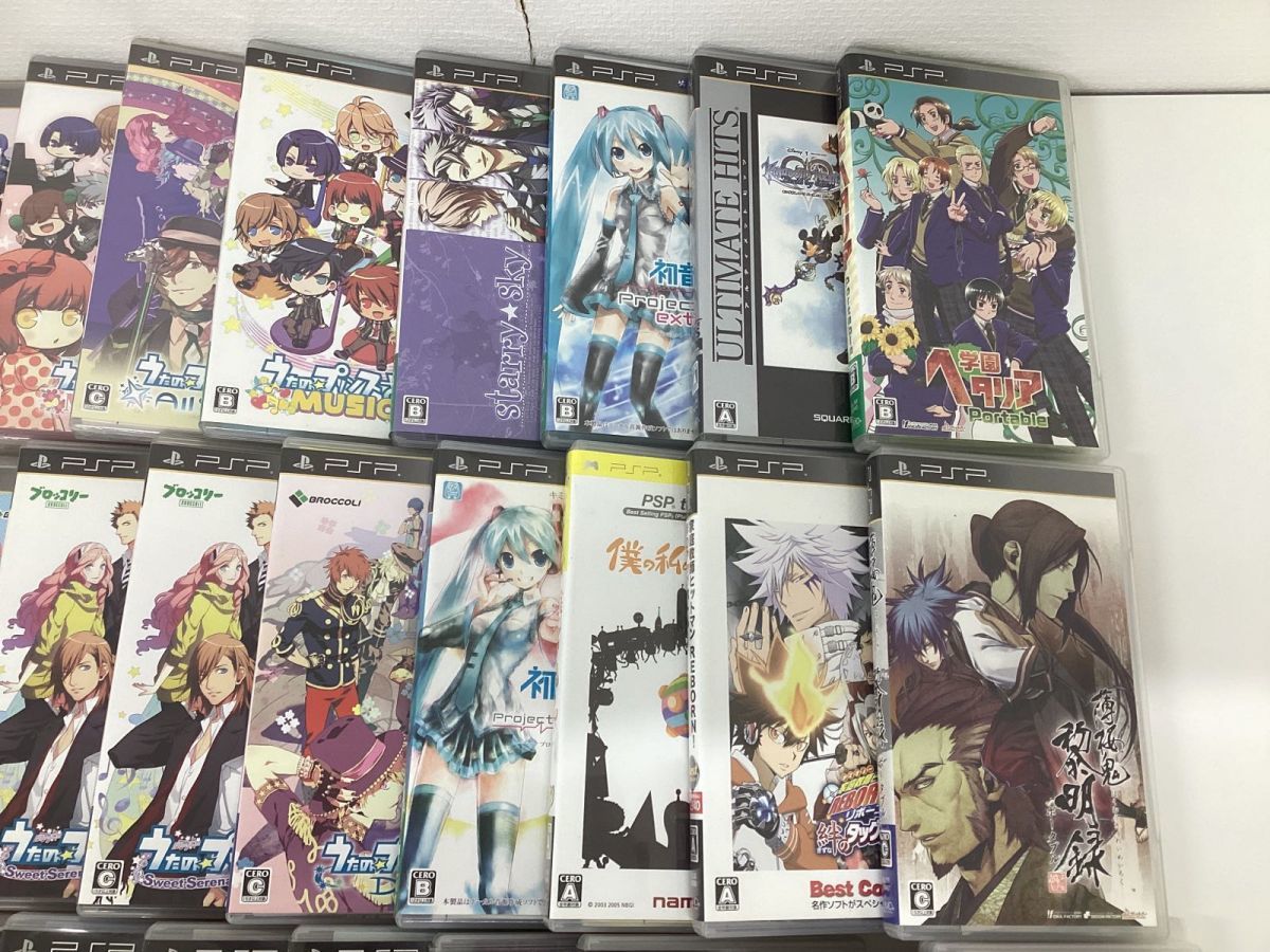 【現状】 SONY PlayStation Portable PSP ソフト まとめ売り ブリーチ リボーン 薄桜鬼 アマガミ 初音ミク うたプリ 他_画像3