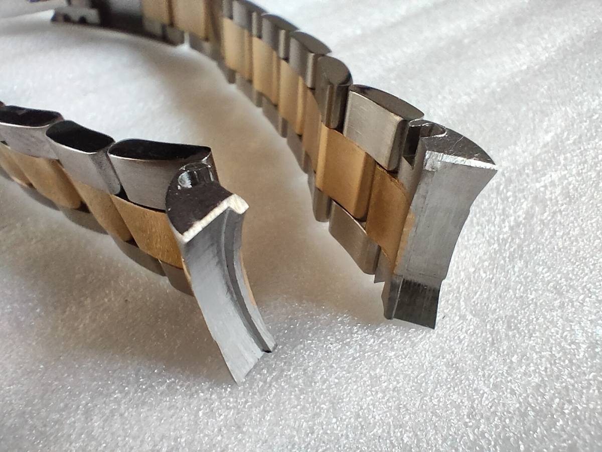 [ новый товар ] нержавеющая сталь часы ремень комбинированный Gold одиночный блокировка сменный товар ( есть перевод )