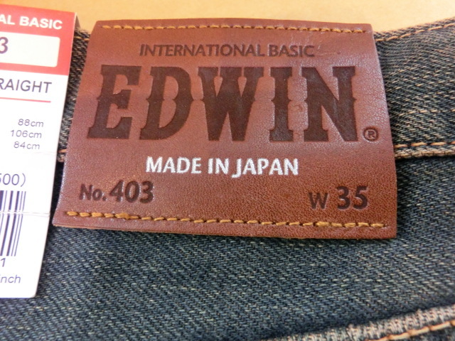 新品 EDWIN/エドウィン 日本製 403-433 W35インチ ルーズストレートデニム ジーンズ ジーパン アメカジ MADE IN JAPAN_画像5