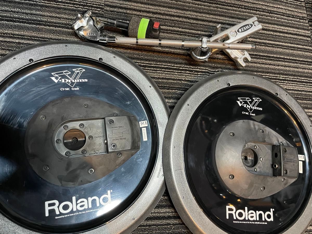 Roland 電子ドラム シンバル  クラッシュ CY-14C セット Pearl スタンド TAMA