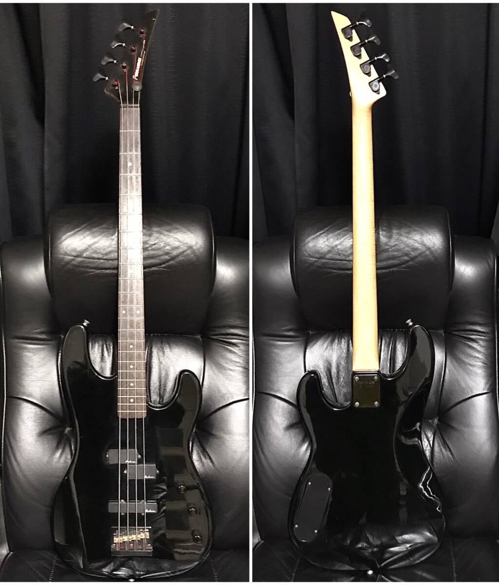 即落送料無料★ FERNANDES フェルナンデス 80年代 コンコルドヘッド ベース 日本製 Jackson ジャクソン ピックアップ BASS トラ木目 ネック_画像10