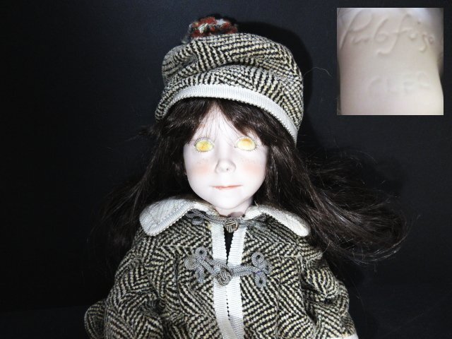 XB306^ античный / все фарфоровая кукла / симпатичный девочка / полная высота 38cm / печать есть / керамика кукла дисплей украшение 