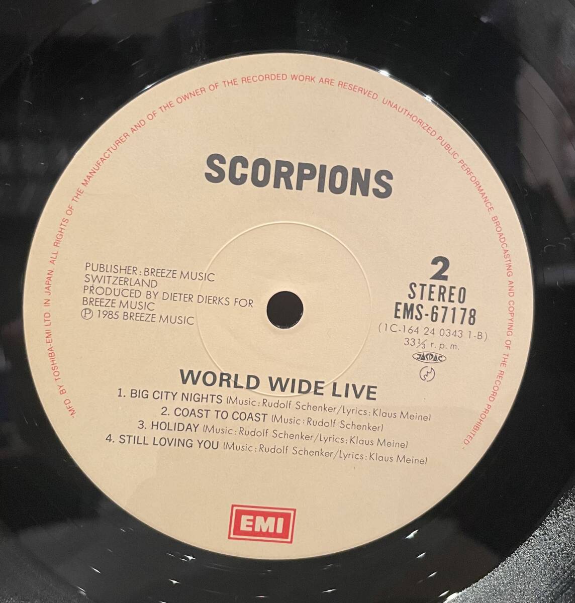 ◇国内盤/帯付!2枚組LP◇スコーピオンズ Scorpions/ワールドワイドライブ World Wide Live EMS-67178-79 HR/HM ライブ盤_画像3