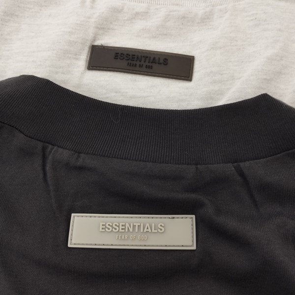 E547b [春夏][セット] FOG ESSENTIALS エフオージーエッセンシャルズ 半袖 Tシャツ L ブラックグレー ライトグレー 1977ロゴ | トップス K_画像5