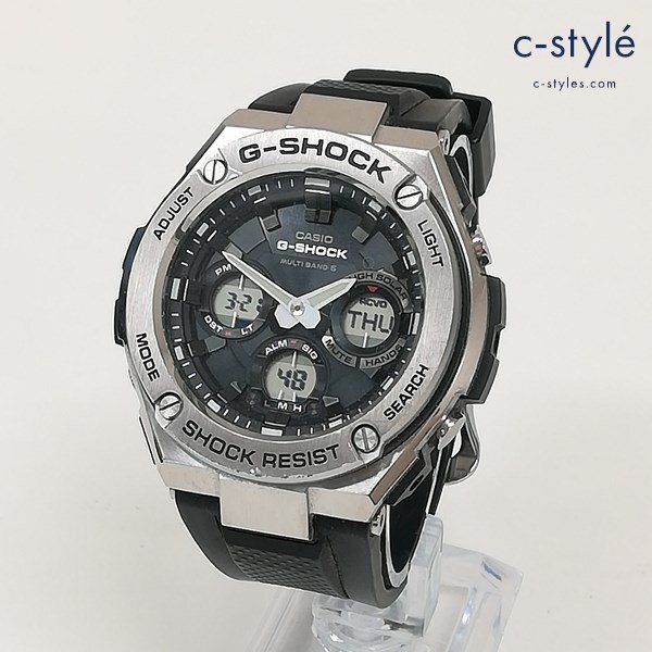 B700a [動作品] CASIO カシオ G-SHOCK 腕時計 シルバー×ブラック GST-W110-1JF G-STEEL | ファッション小物 Nの画像1