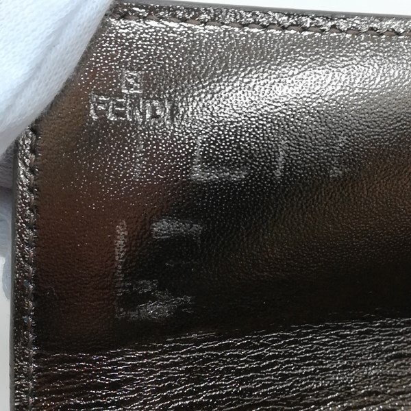 B687a [人気] FENDI フェンディ 長財布 ズッキーノ カーキ系 ロゴ | ファッション小物 G_画像7