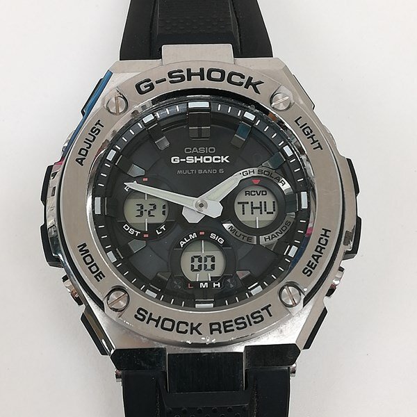 B700a [動作品] CASIO カシオ G-SHOCK 腕時計 シルバー×ブラック GST-W110-1JF G-STEEL | ファッション小物 Nの画像3