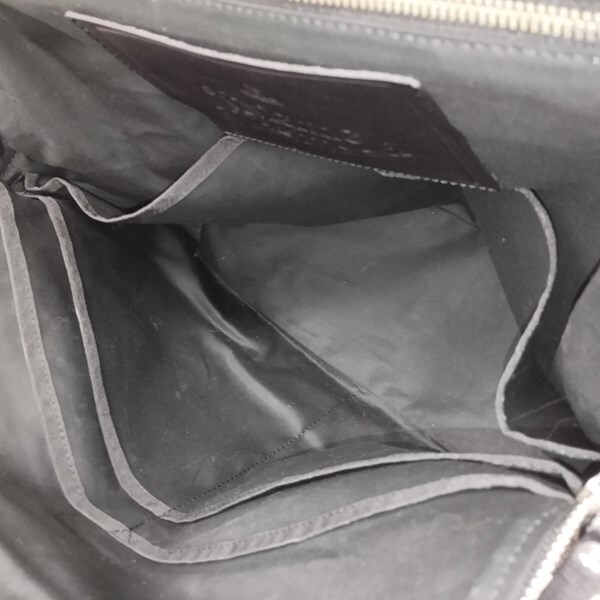 E377 [人気] Vivienne Westwood トートバッグ ブラック系 ウール 専用袋 レザー ボストンバッグ | P★_画像4