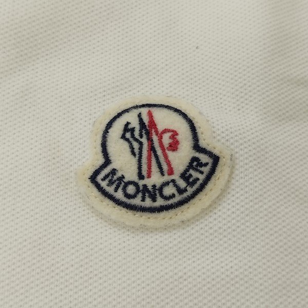 N498b [春夏][人気] MONCLER モンクレール 半袖ポロシャツ XL ホワイト SlimFit ワッペン メンズ スポーツウェア 84093 | トップス Dの画像7