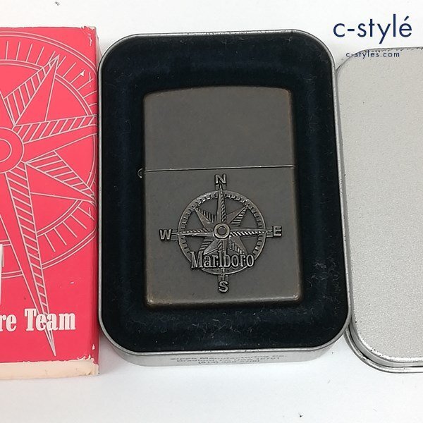 B667a [未使用品] ZIPPO ジッポー ADVENTURE TEAM Marlboro マルボロ 立体 コンパス 1997年 オイルライター ブラック系 喫煙具 | その他 K_画像1