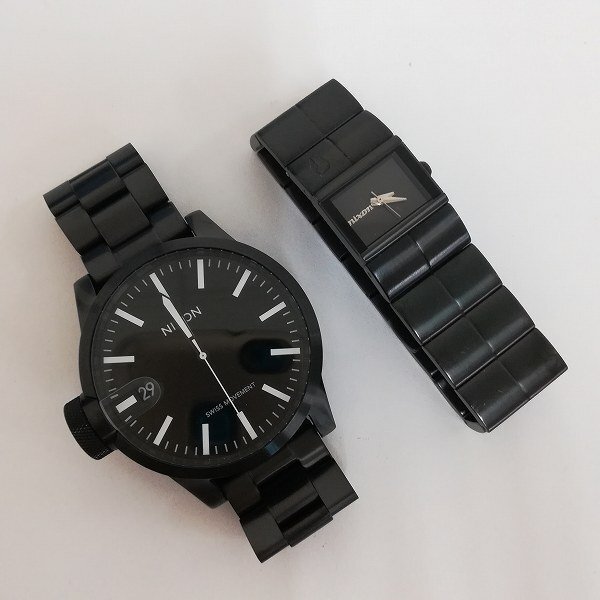 N632a [セット] NIXON ニクソン 腕時計 ブラック CHRONICLE SS A190 クォーツ | ファッション小物 Gの画像2