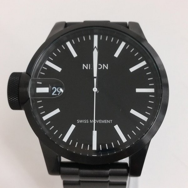 N632a [セット] NIXON ニクソン 腕時計 ブラック CHRONICLE SS A190 クォーツ | ファッション小物 Gの画像4