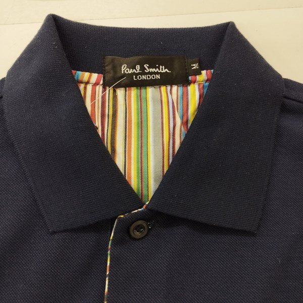 S164a [春夏][未使用品] Paul Smith LONDON ポールスミスロンドン ポロシャツ M ネイビー 半袖 綿100 | トップス P_画像3