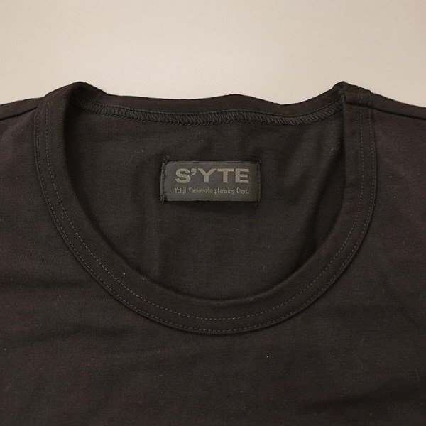 E628b [春夏][人気] S'YTE サイト 半袖Tシャツ UI-T21-075 3 ブラック COTTON JERSEY CREW NECK HALF-LAYERT | トップス G_画像3