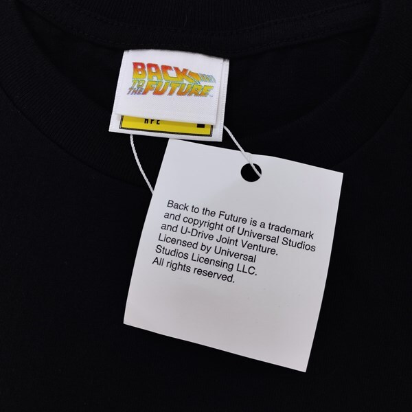 N331 [春夏物][未使用品] A BATHING APE × BACK TO THE FUTURE Tシャツ L ブラック アベイシングエイプ 半袖 | G★_画像8