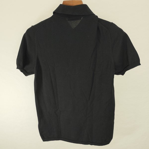 E668a [春夏][人気] Cruciani クルチアーニ 半袖ポロシャツ 44 ブラック 綿100% イタリア製 | トップス Nの画像2