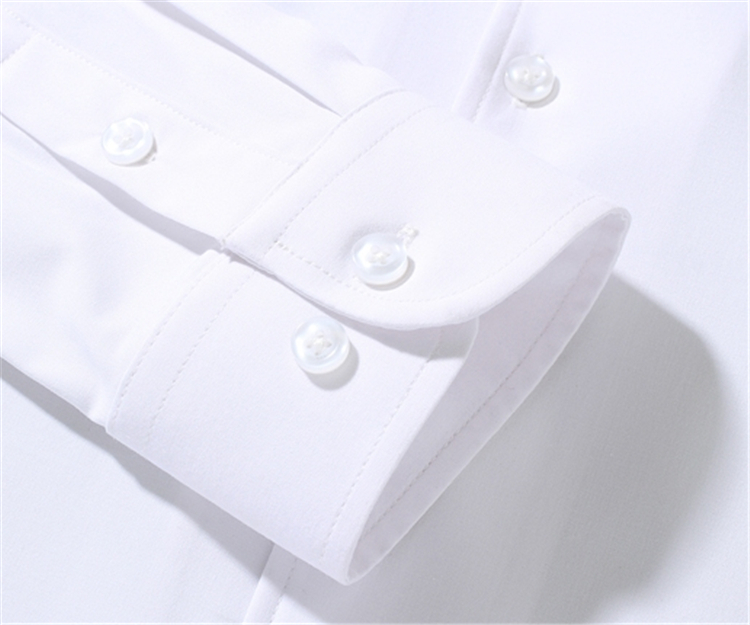 C0490-L新品■綿混 メンズ 高級感 トップス 長袖 シャツ ドレスシャツ ワイシャツ 無地 ビジネス シャツ おしゃれ 20代 30代/ホワイトの画像5