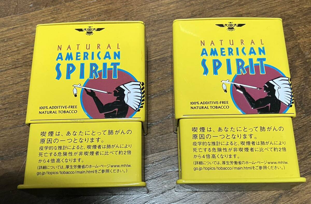 アメリカンスピリット　 非売品 アメスピ　タバコ缶　缶ケース　2個セットタバコ缶ケース _画像2