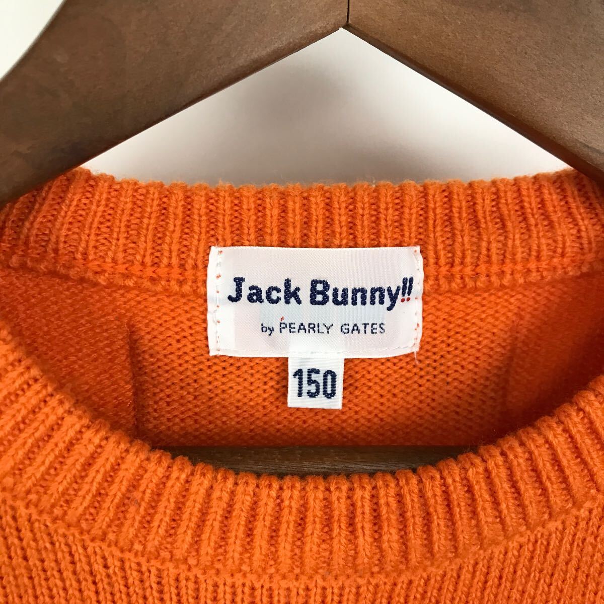JACK BUNNY ジャックバニー 長袖 ニット セーター キッズ 150サイズ オレンジ カジュアル スポーツ トレーニング golf ゴルフ ウェア FA325