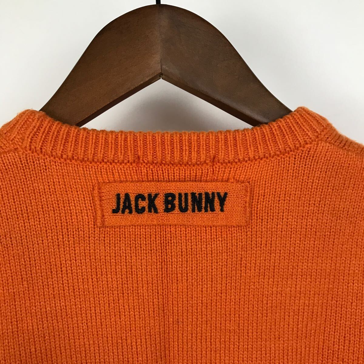 JACK BUNNY ジャックバニー 長袖 ニット セーター キッズ 150サイズ オレンジ カジュアル スポーツ トレーニング golf ゴルフ ウェア FA325_画像8