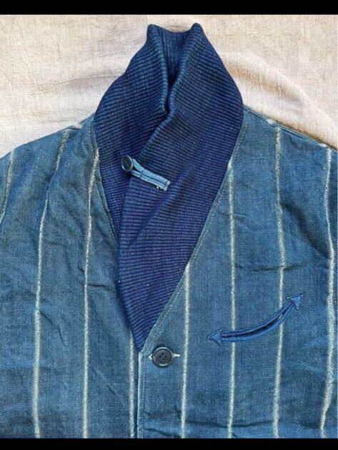 BLUE BLUE 聖林公司 インディゴショールジャケット　HOLLYWOOD RANCH MARKET デニム ブルー テーラード 羽織り_画像8