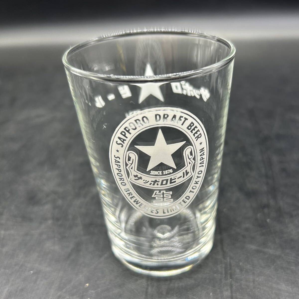 グラス コップ ガラス 昭和レトロ サッポロビール ビアグラス 6個 ビールグラス 佐々木ガラス X6の画像8