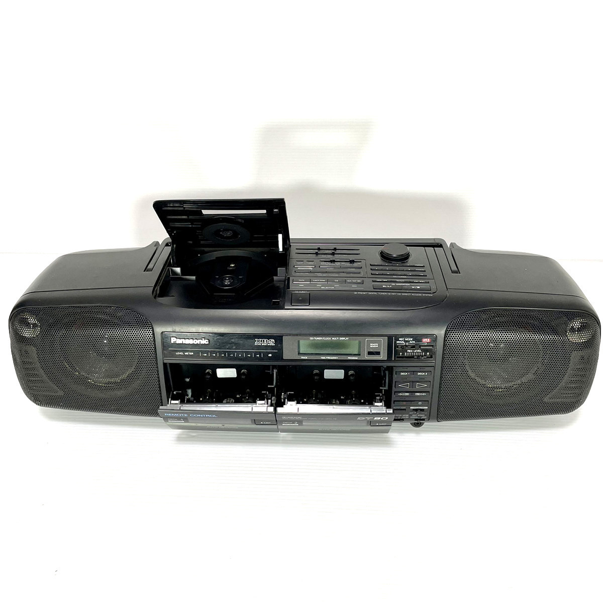 【純正リモコン付/動作美品】Panasonic パナソニック RX-DT80 EUR64762 バブルラジカセ CD ラジオ カセット Tape AM FM RX-DT70 兄弟機の画像2