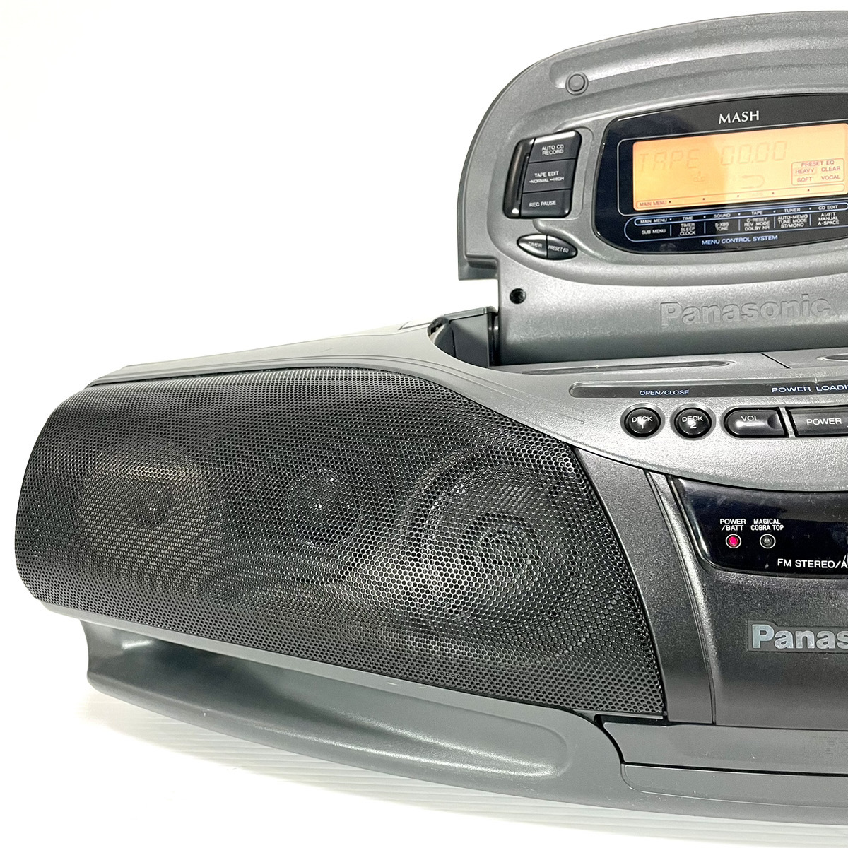 【極美品/稀少銘機】Panasonic パナソニック RX-DT75 バブルラジカセ コブラトップ CD TAPE カセット RAK-RX103WH RX-DT95 の兄弟機の画像2