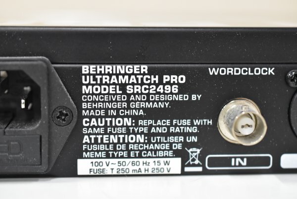 BEHRINGER Behringer SRC2496 ULTRAMATCH PRO converter electrification OK