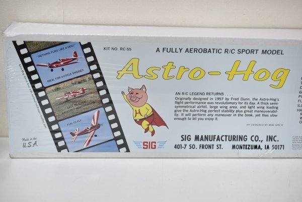 【未組立】A FULLY AEROBATIC R/C SPORT MODEL Astro-Hog アストロホッグ 飛行機 ビンテージの画像2