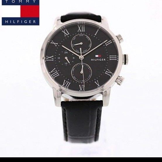 TOMMY HILFIGER クロノ クオーツ メンズ ウォッチ 時計 中古美品