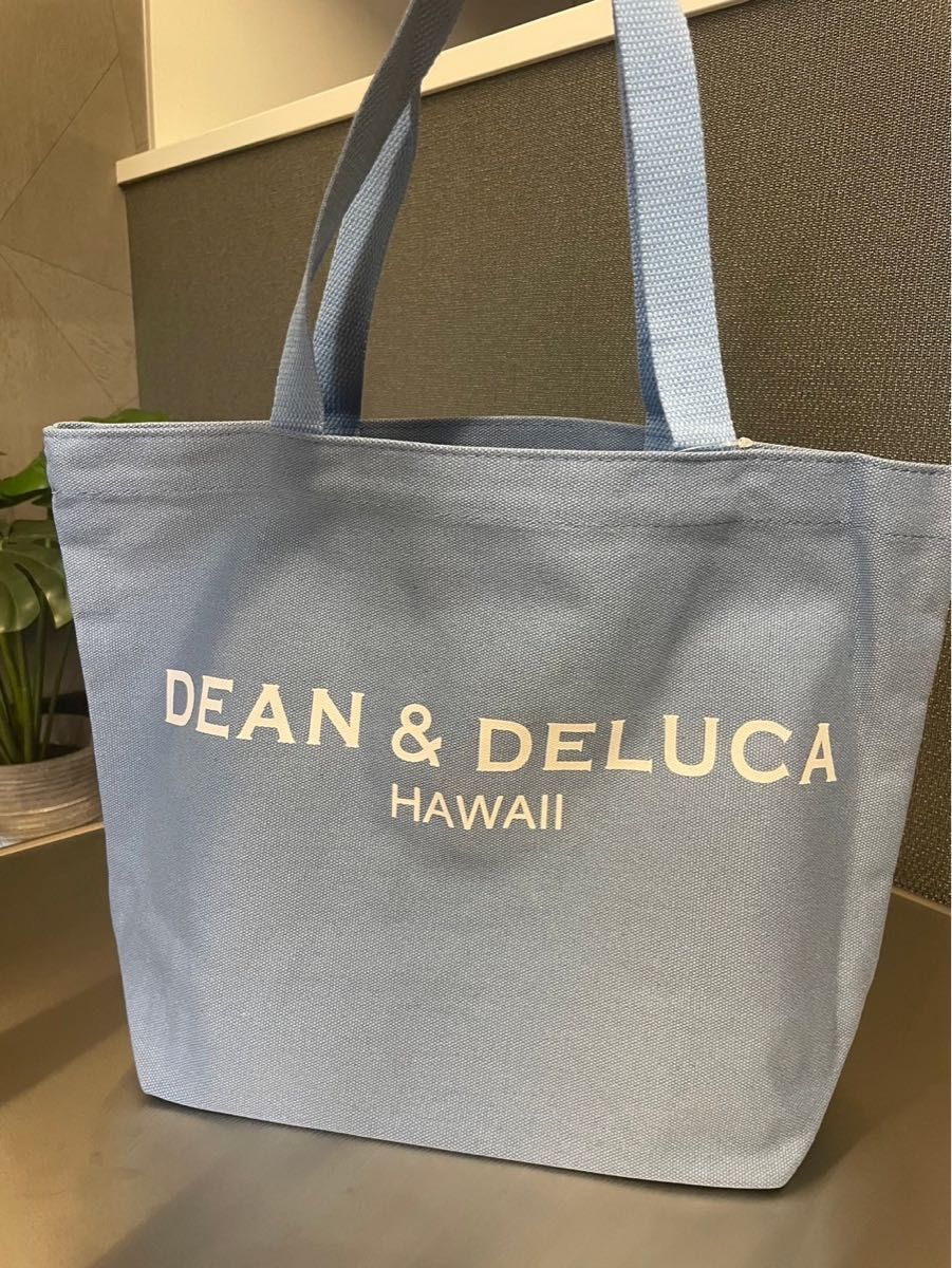 新品★DEAN&DELUCA ディーンアンドデルーカトートバッグブルーLサイズ