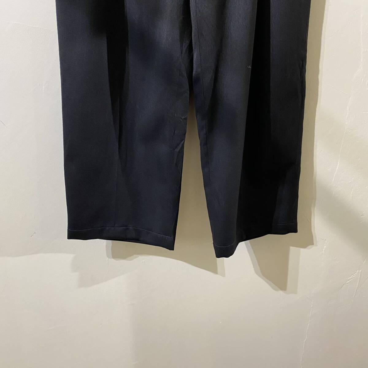 vintage euro black wool slacks pants ヨーロッパ古着 ビンテージ スラックス ウールスラックス ブラックスラックス 80s 90s_画像4