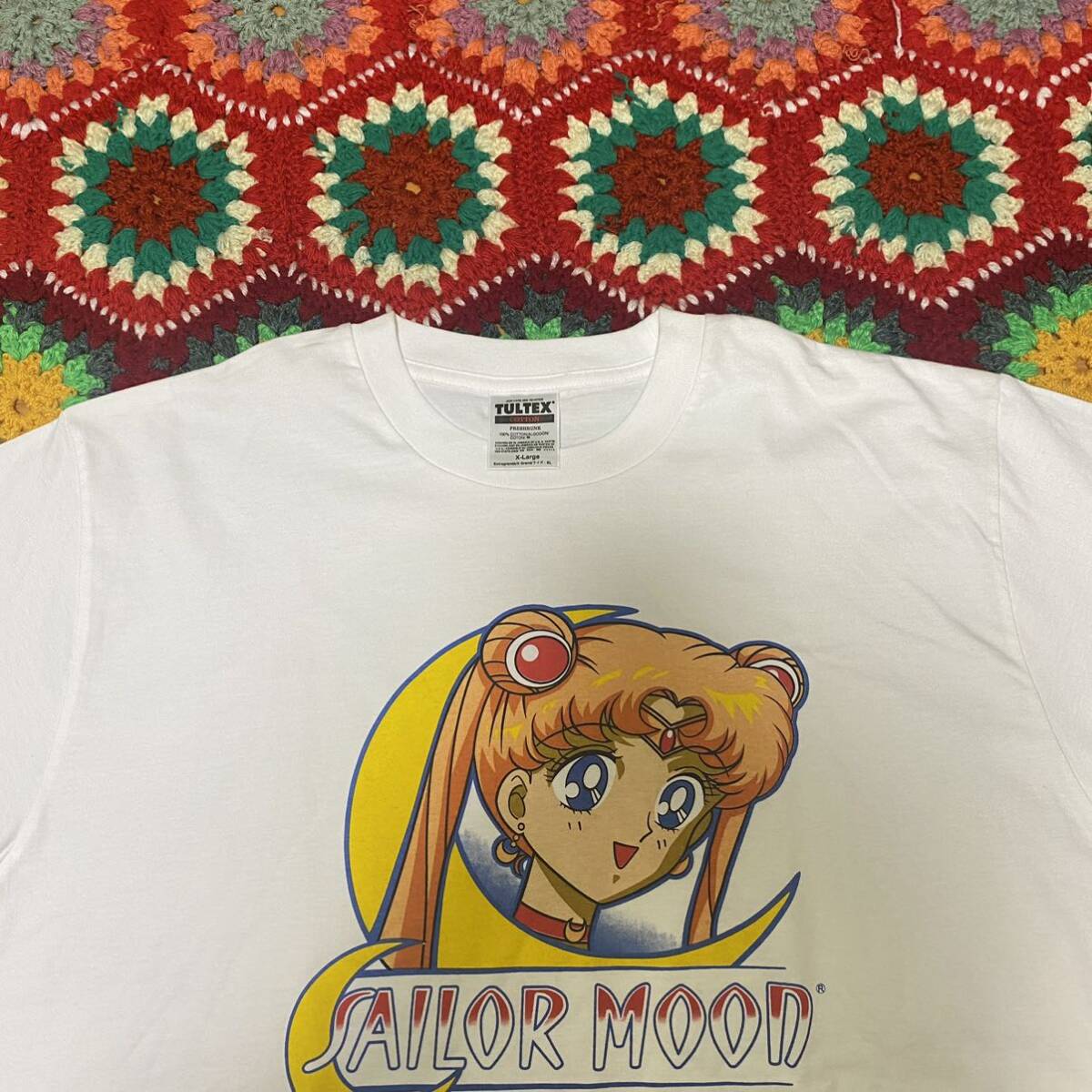 vintage SAILOR MOON anime tee ビンテージ 古着 Tシャツ 半袖Tシャツ ホワイト セーラームーン アニメtシャツ 90s 1999年 XLサイズ USA製_画像3