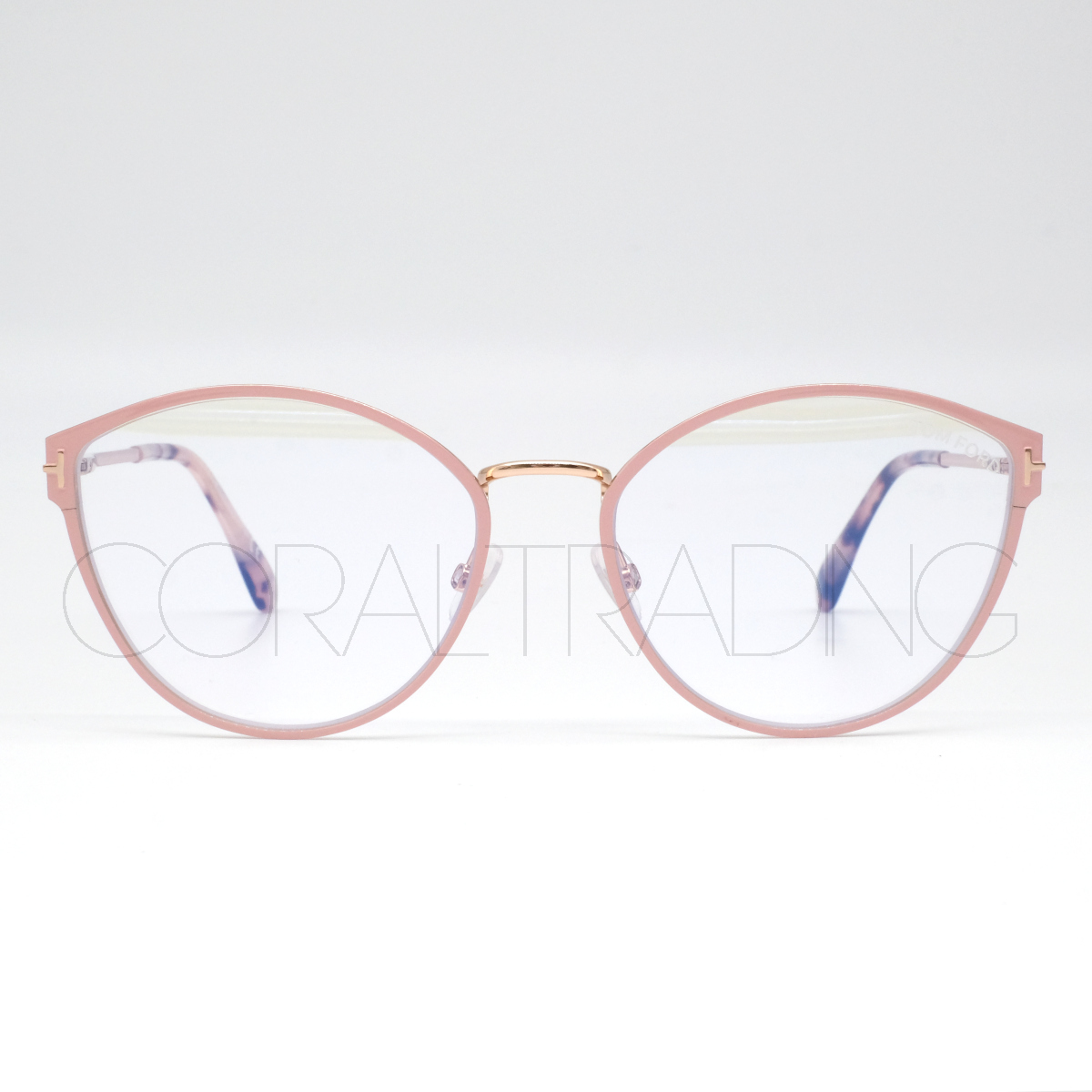 24079* new goods genuine article!TOMFORD TF5573-B 072 pink beige / Gold Tom Ford regular price 8 ten thousand super blue light cut lens glasses lady's 