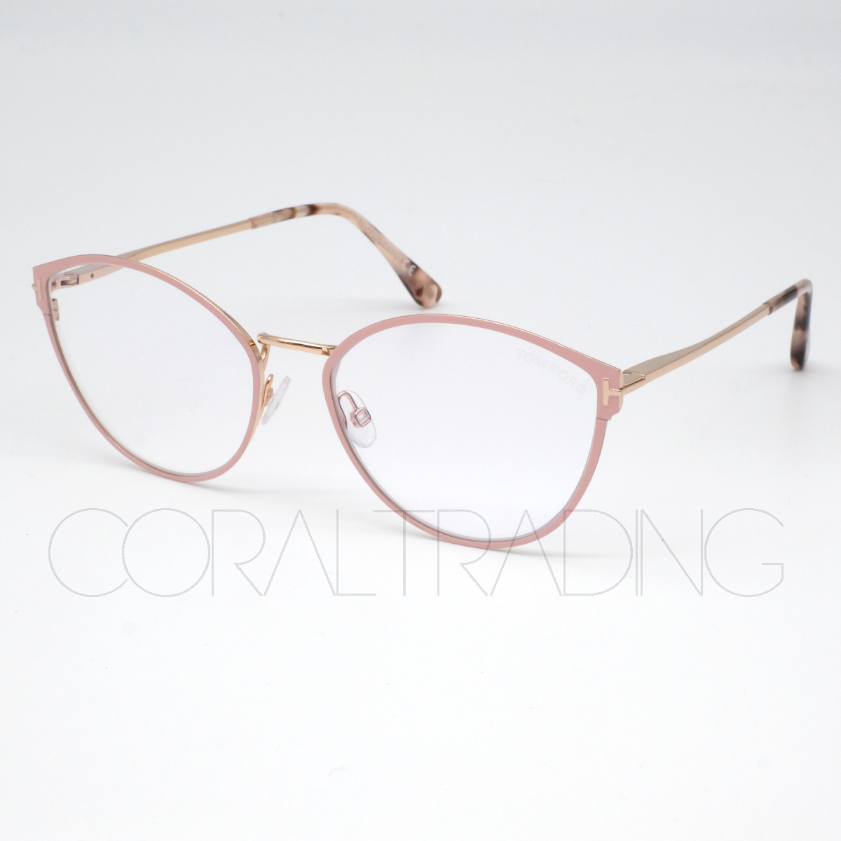 24079* new goods genuine article!TOMFORD TF5573-B 072 pink beige / Gold Tom Ford regular price 8 ten thousand super blue light cut lens glasses lady's 