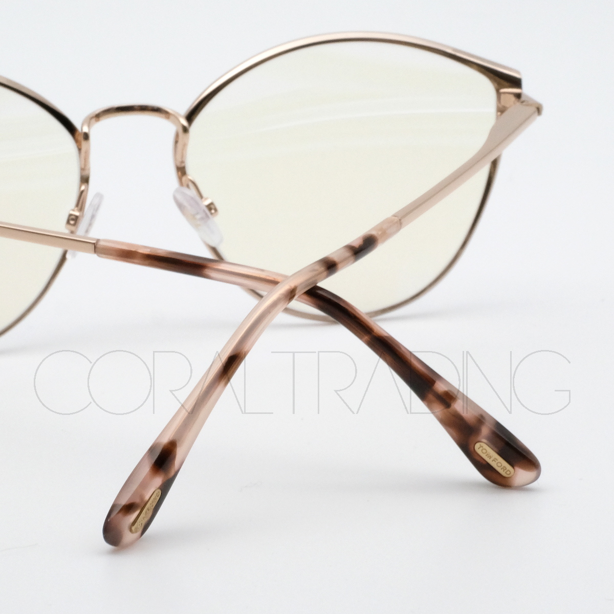 24079* new goods genuine article!TOMFORD TF5573-B 072 pink beige / Gold Tom Ford regular price 8 ten thousand super blue light cut lens glasses lady's 