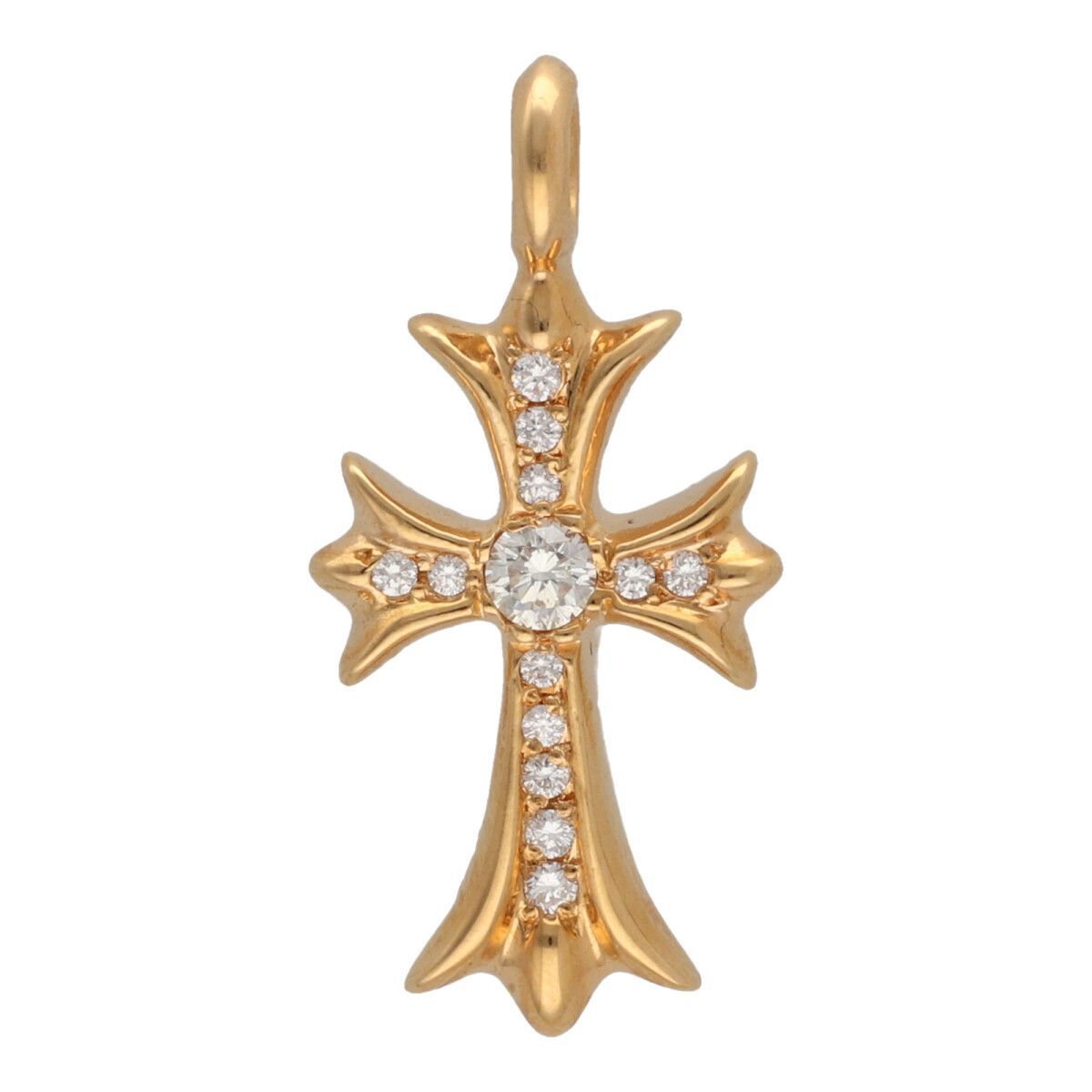 [ used ] No brand No-brand necklace * pendant Cross pendant diamond K22 22015506 YM