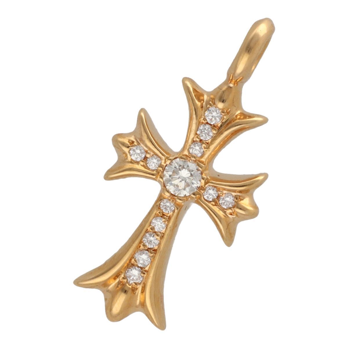[ used ] No brand No-brand necklace * pendant Cross pendant diamond K22 22015506 YM