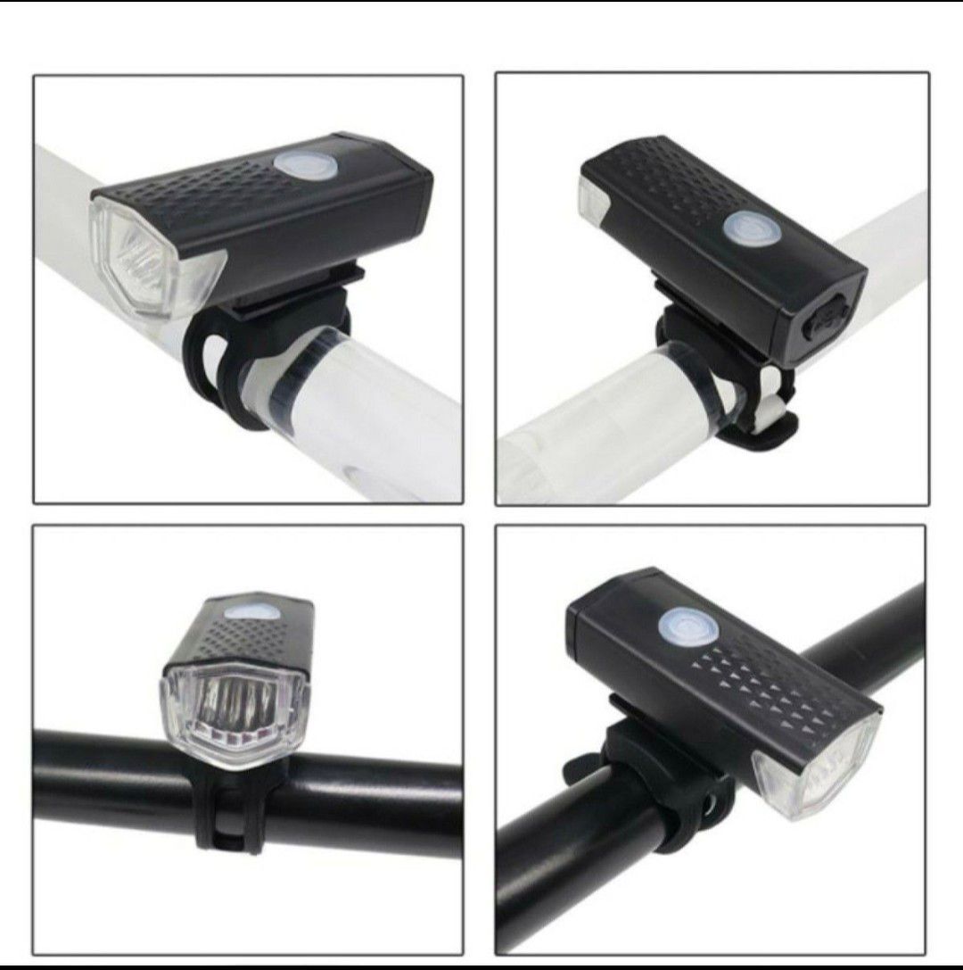 自転車 ライト USB充電 800mAh 工具不要 テールライト付き