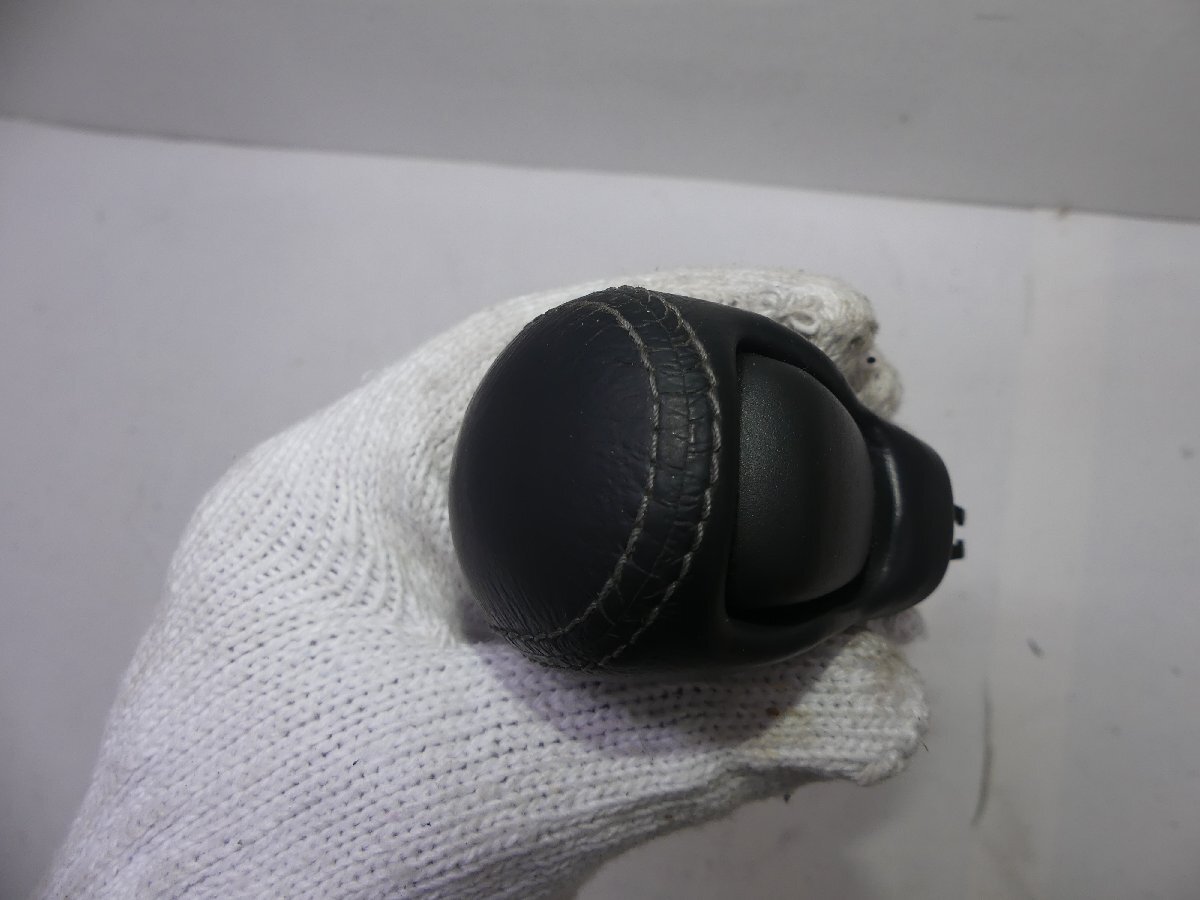 A2410 A Nissan Fuga KY51 original shift knob lever black leather leather tea color stitch Y51 KNY51