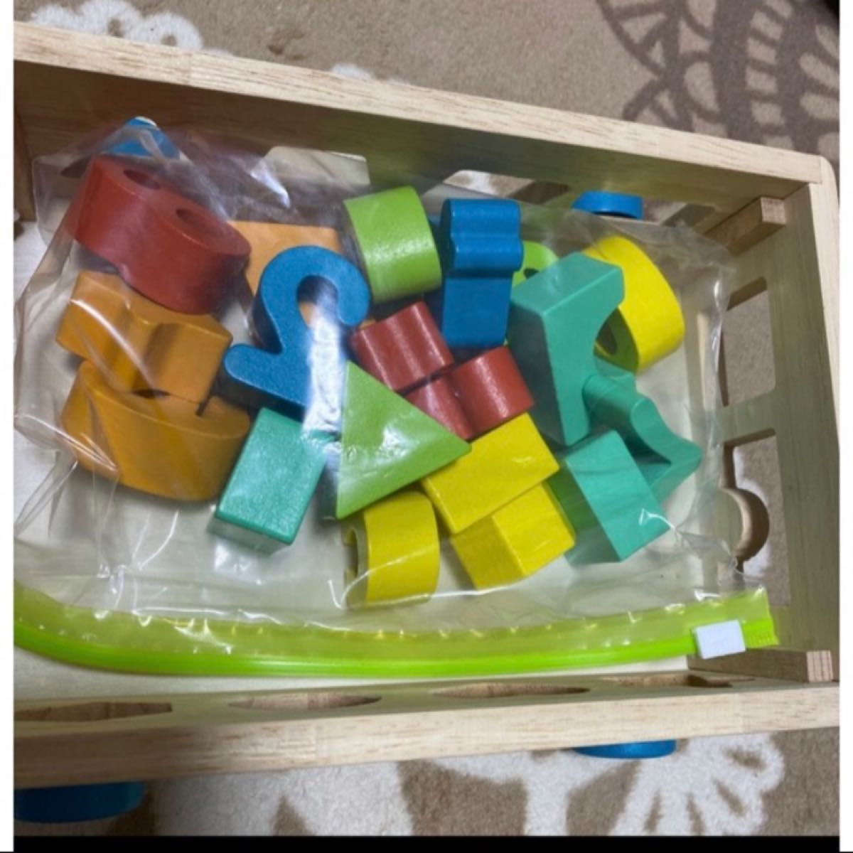 （48） 知育玩具 木製 つみき　パズル
