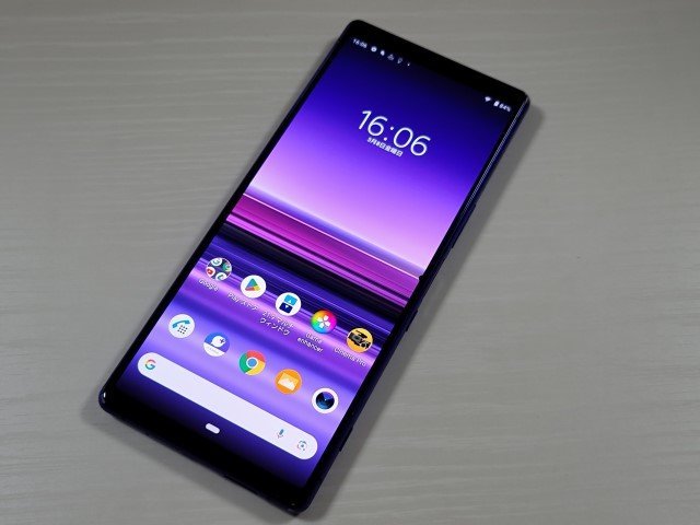 　★【39190WM】 完動品 SoftBank 802SO SONY Xperia 1 パープル SIMロック解除済 1円！1スタ !_画像1